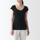 婦人　フライス編みフレンチスリーブＴシャツ