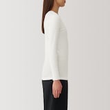 婦人　あったか綿　クルーネック長袖Ｔシャツ