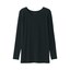 婦人　あったか綿　クルーネック長袖Ｔシャツ