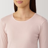 婦人　あったか綿　クルーネック長袖Ｔシャツ