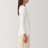 婦人　あったか綿　Ｕネック八分袖Ｔシャツ