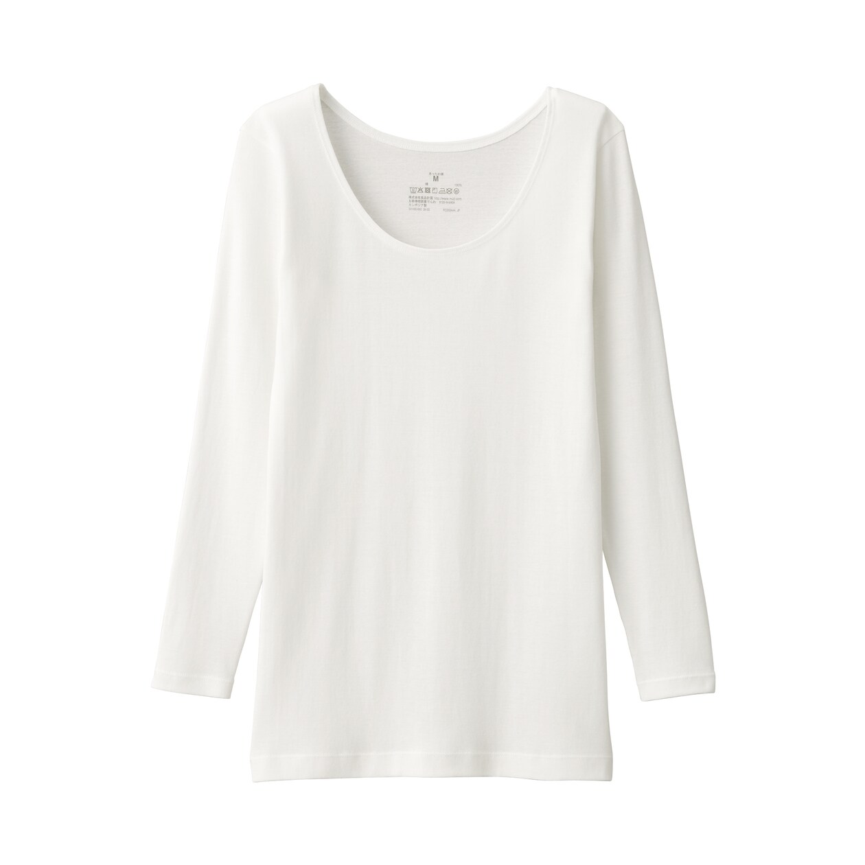 婦人　あったか綿　Ｕネック八分袖Ｔシャツ