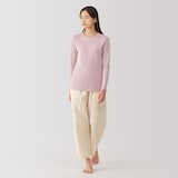 婦人　あったか綿　厚手　クルーネック長袖Ｔシャツ