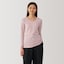 婦人　あったか綿　厚手　Ｕネック八分袖Ｔシャツ