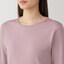 婦人　あったか綿　ウールクルーネック長袖Ｔシャツ