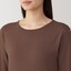 婦人　あったか綿　ウールクルーネック長袖Ｔシャツ