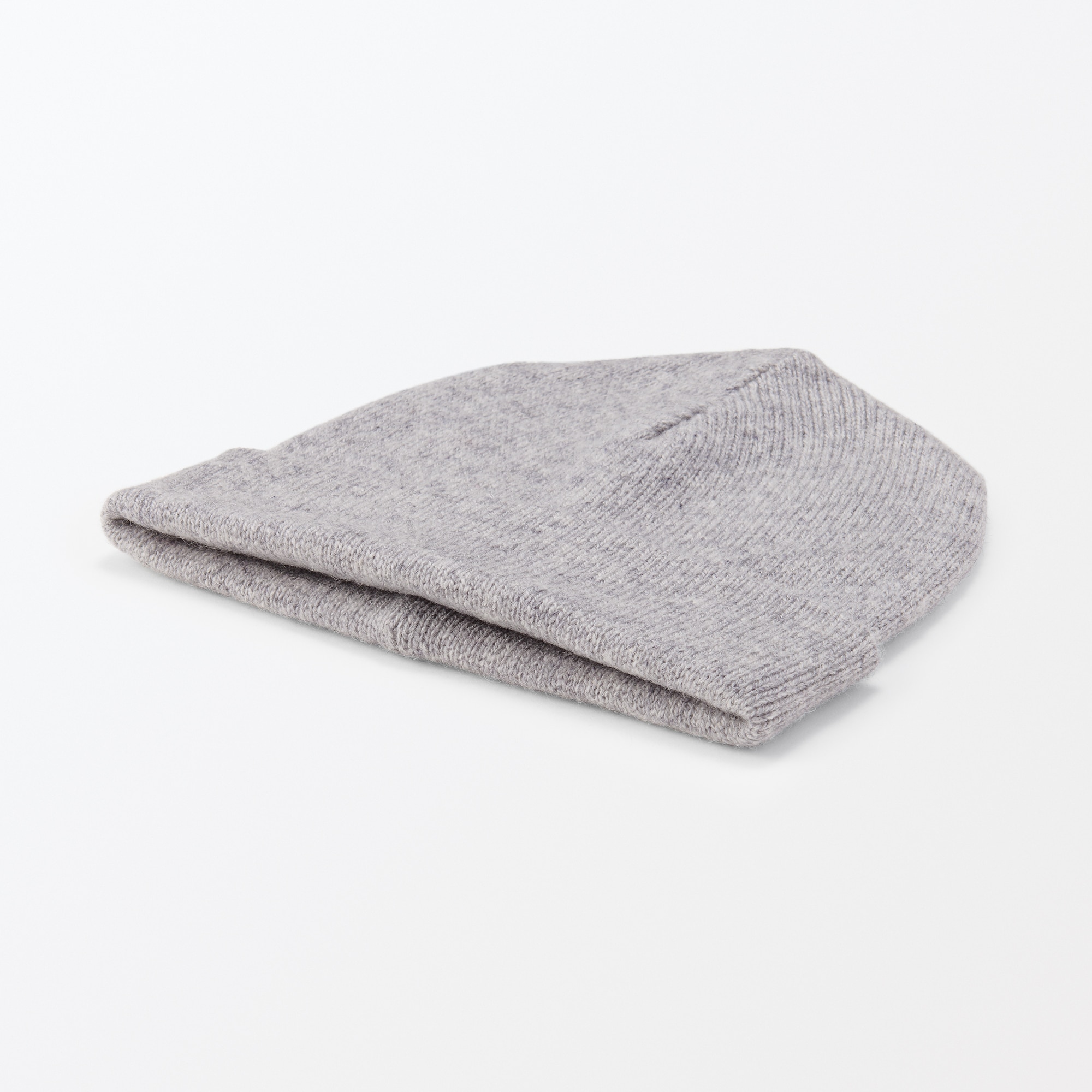 おでこのチクチクを抑えた　ウール混　天竺編み　ワッチ