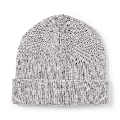 おでこのチクチクを抑えた　ウール混　天竺編み　ワッチ