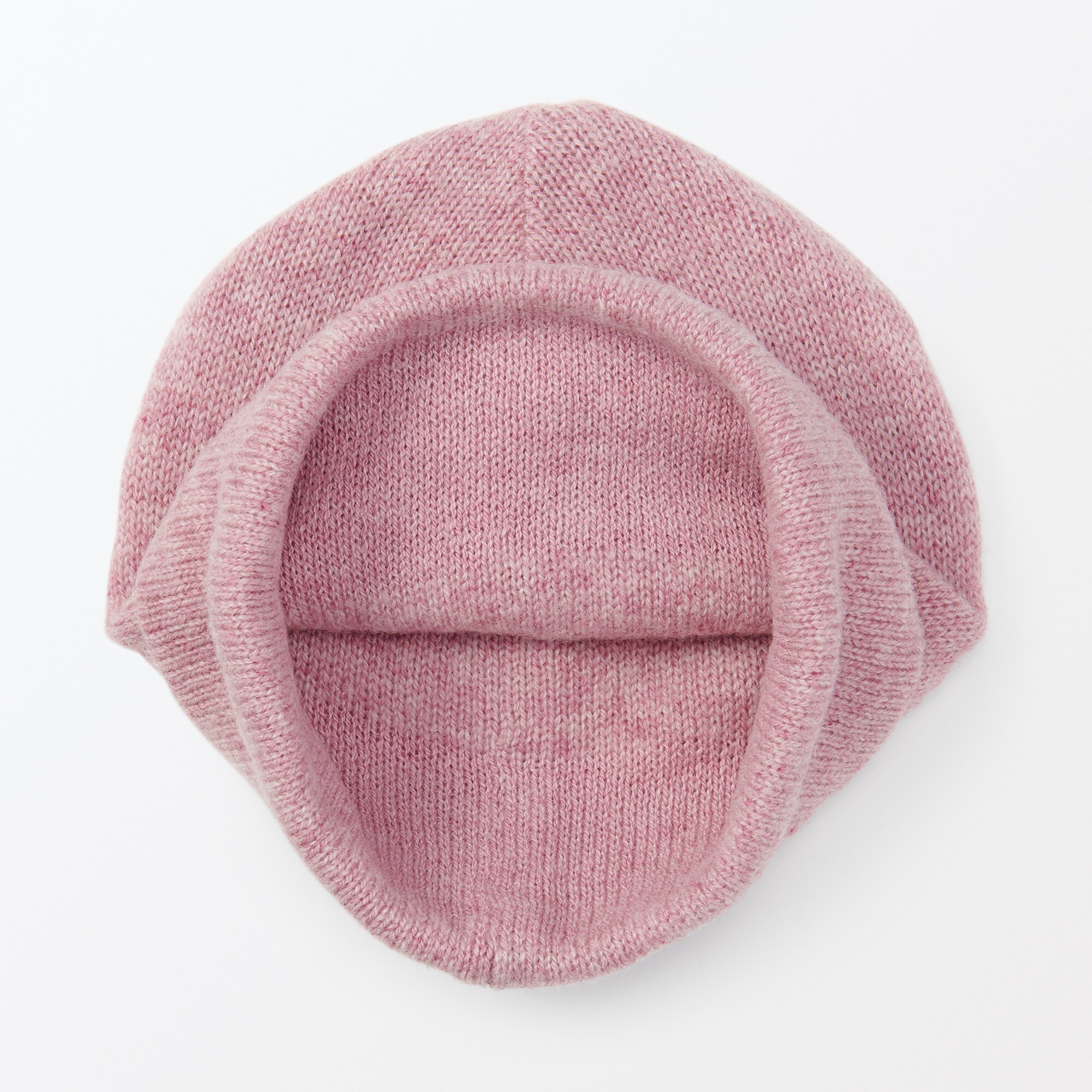 おでこのチクチクを抑えた　ウール混　天竺編み　ワッチ