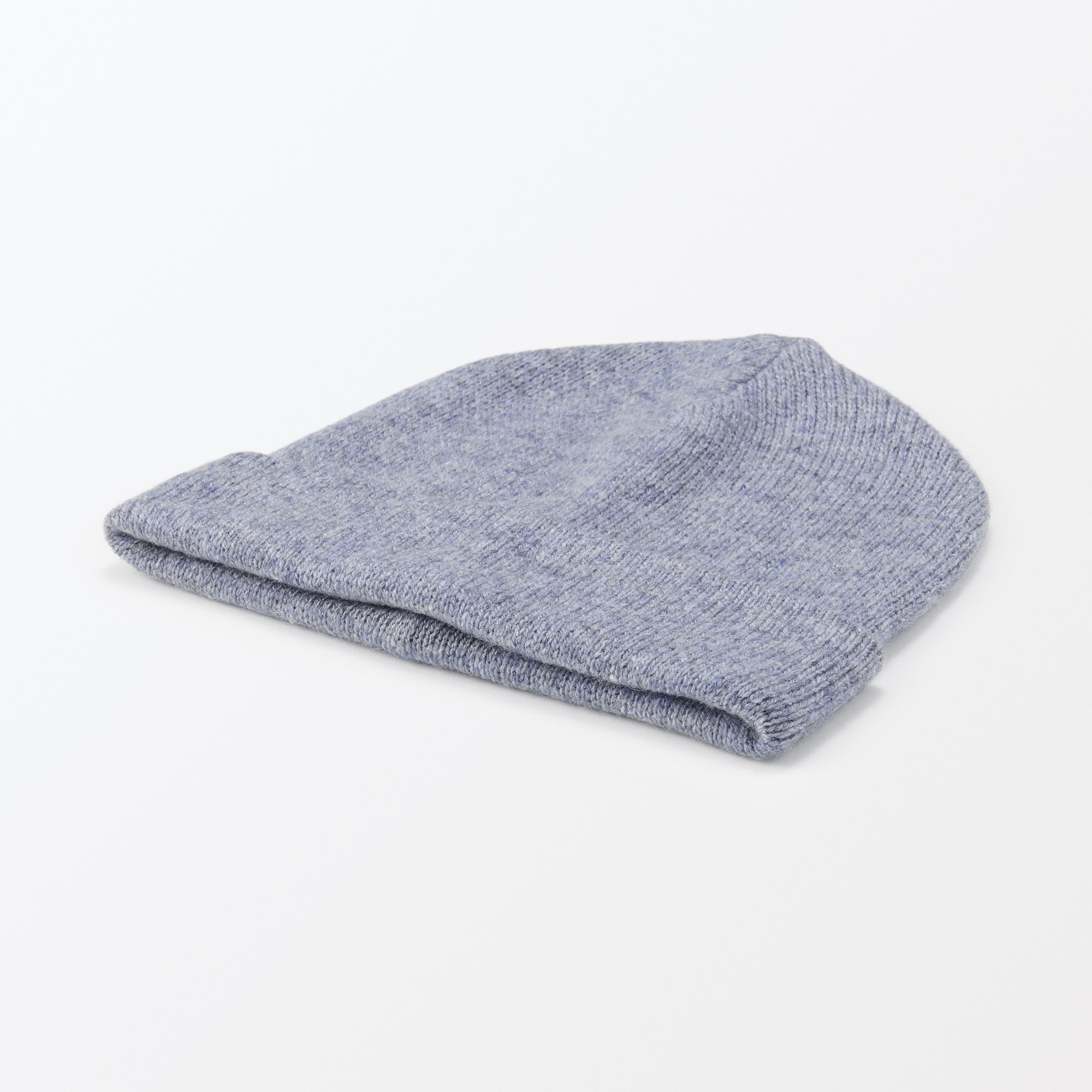 おでこのチクチクを抑えた　ウール混　天竺編み　ワッチ