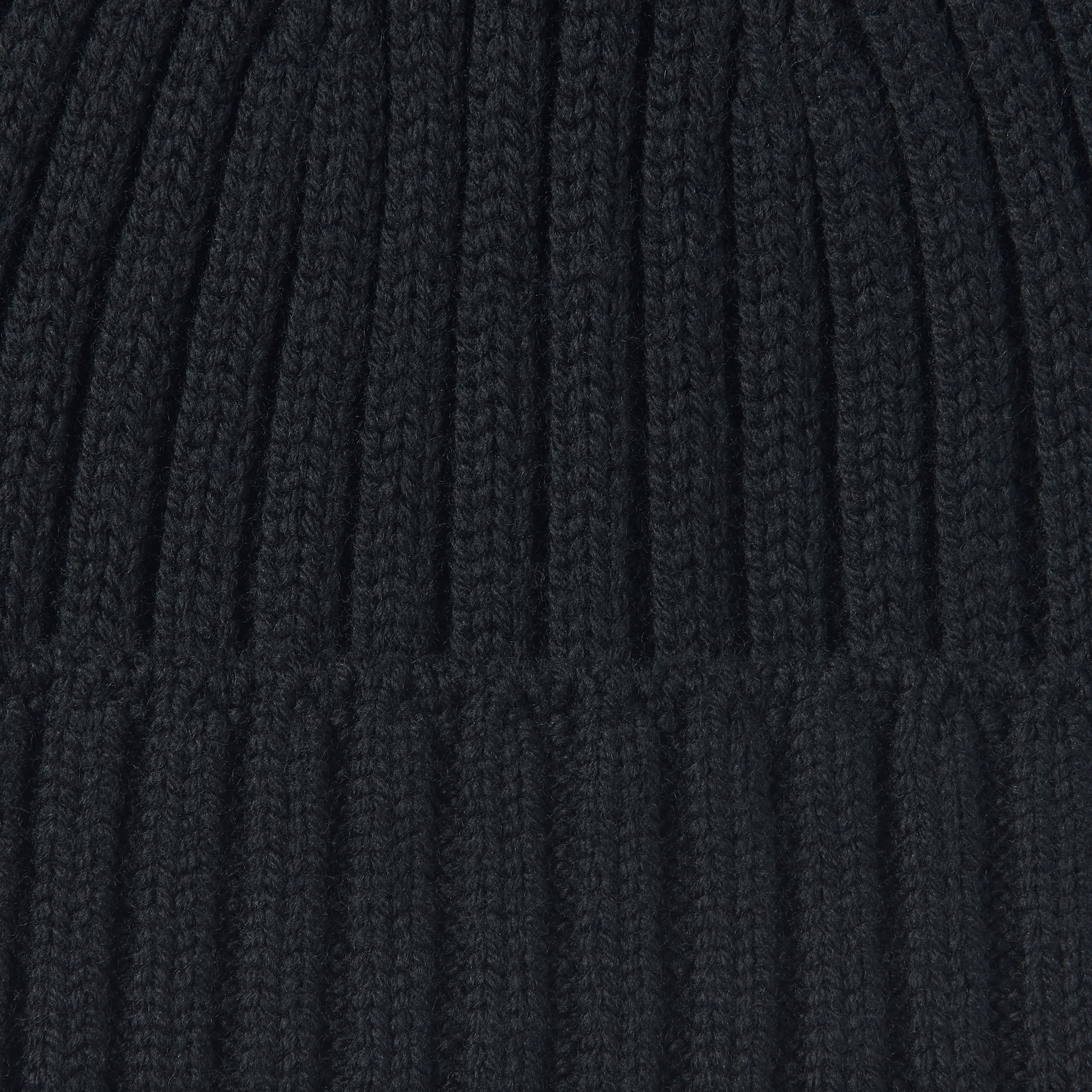 おでこのチクチクを抑えた　ウール混　リブ編み　ワッチ