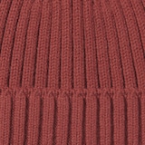 おでこのチクチクを抑えた　ウール混　リブ編み　ワッチ