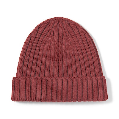 おでこのチクチクを抑えたメリノウール混　ワッチ