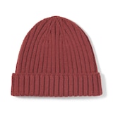 おでこのチクチクを抑えた　ウール混　リブ編み　ワッチ