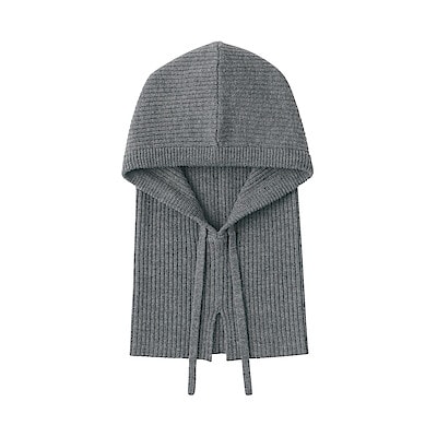 ウール　リブ編み　バラクラバ