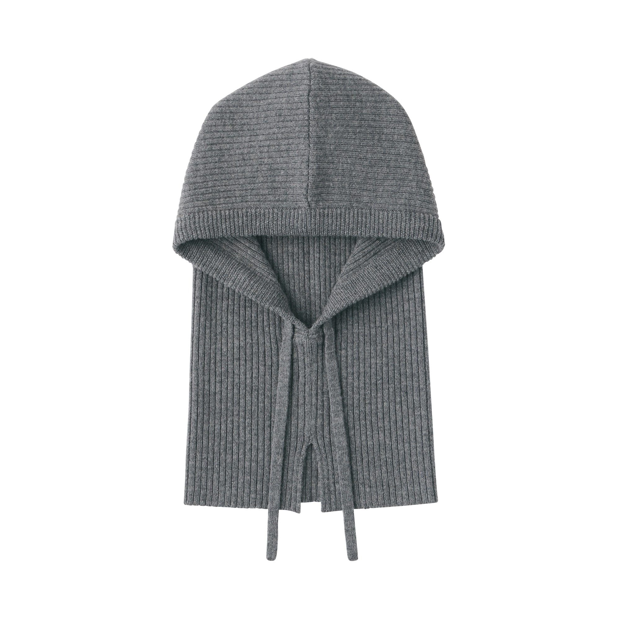 ウール　リブ編み　バラクラバ