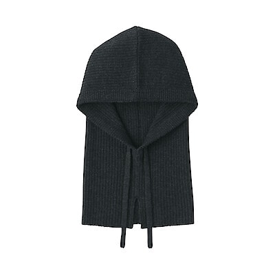 ウール　リブ編み　バラクラバ