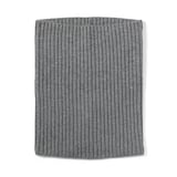 首のチクチクを抑えた　ウール混　リブ編み　ネックウォーマー