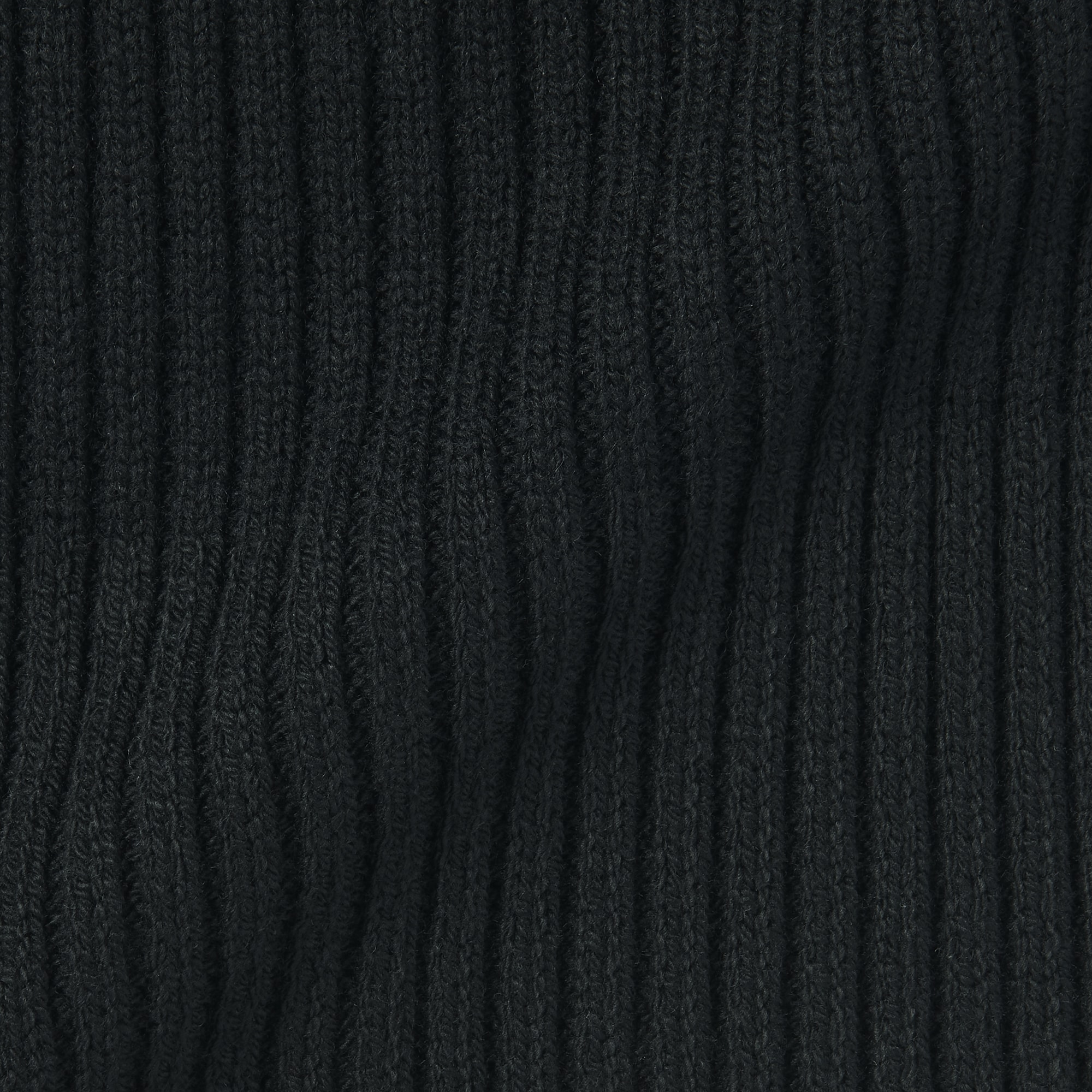 首のチクチクを抑えた　ウール混　リブ編み　ネックウォーマー