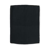 首のチクチクを抑えた　ウール混　リブ編み　ネックウォーマー