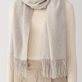 ウール　ひざ掛けにもなる　大判ストール