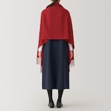 ウール　ひざ掛けにもなる　大判ストール