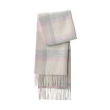 ウール　ひざ掛けにもなる　大判ストール（チェック）