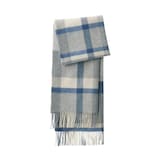 ウール　ひざ掛けにもなる　大判ストール（チェック）