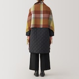 ウール　ひざ掛けにもなる　大判ストール（チェック）