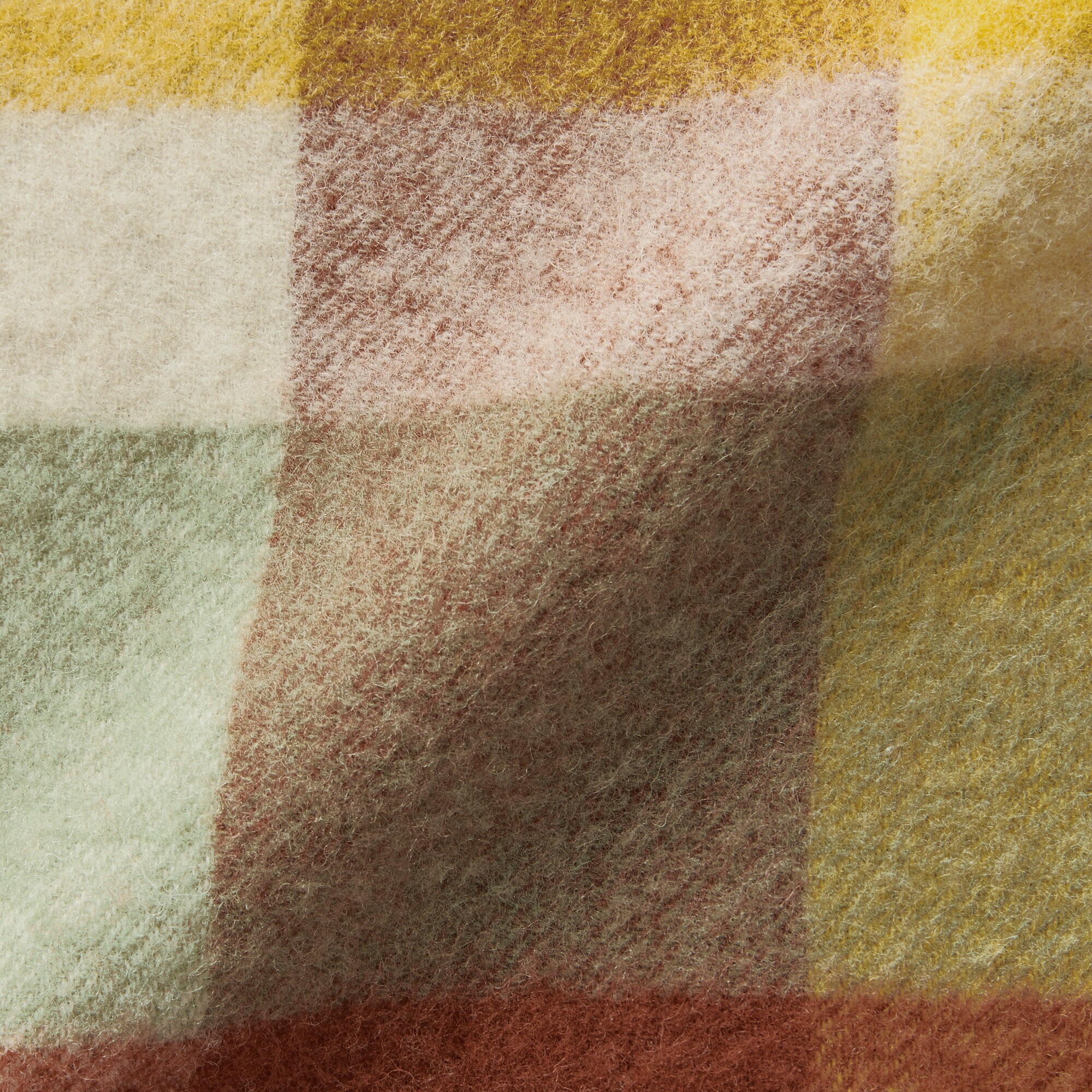 ウール　ひざ掛けにもなる　大判ストール（チェック）