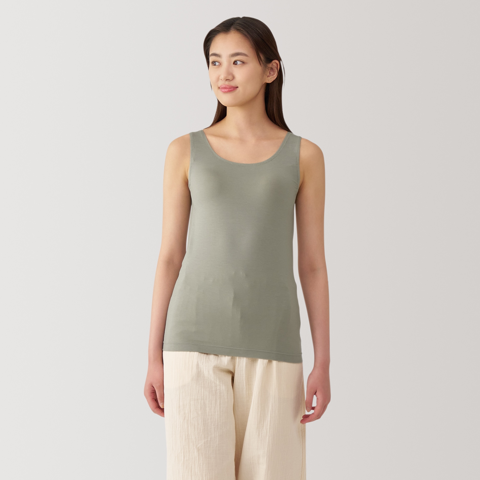 婦人　なめらかブラタンクトップ