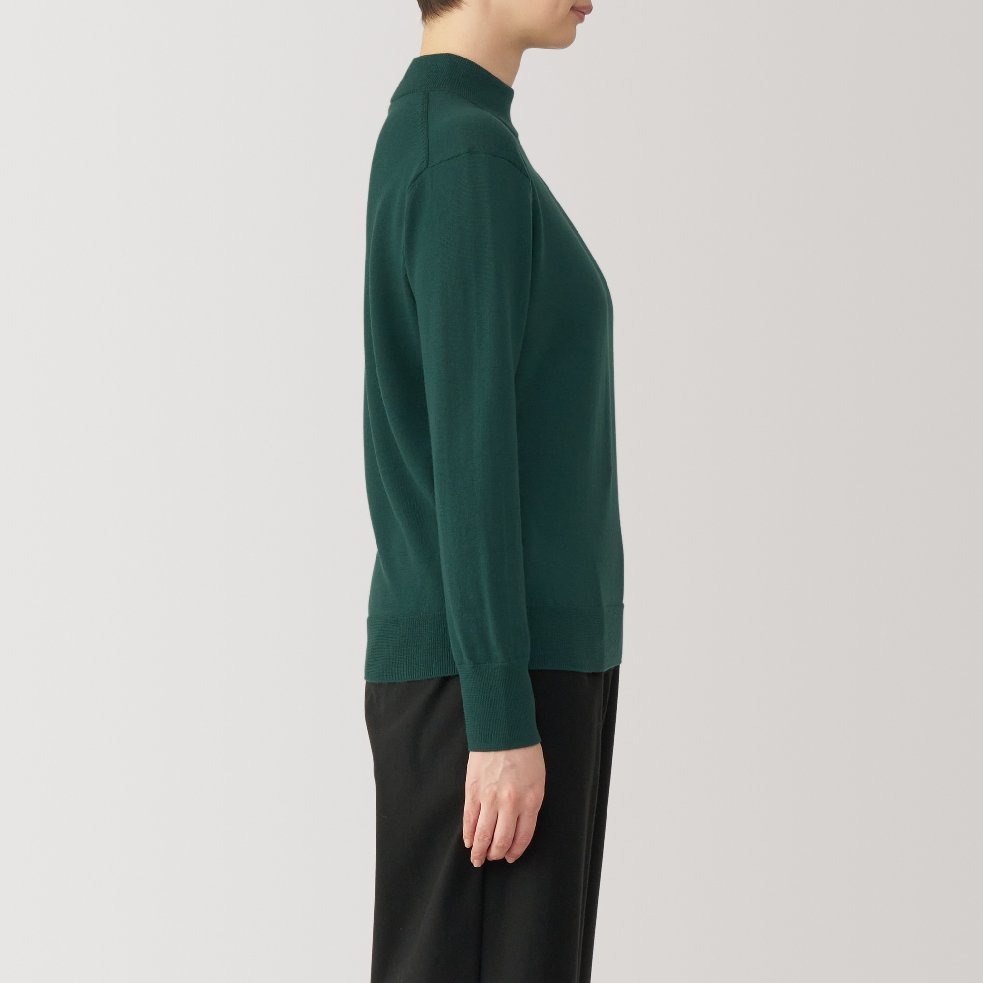 婦人　洗えるウールハイゲージハイネックセーター