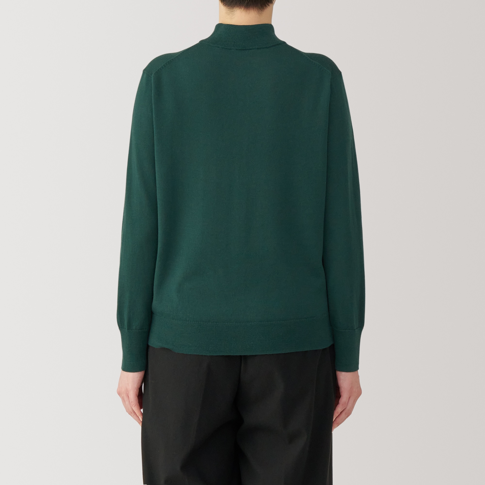 婦人　洗えるウールハイゲージハイネックセーター