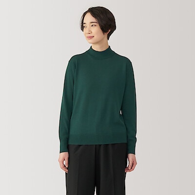 婦人　洗えるウールハイゲージハイネックセーター