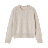 婦人　洗えるウールミドルゲージクルーネックセーター