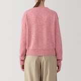 婦人　洗えるウールミドルゲージクルーネックセーター