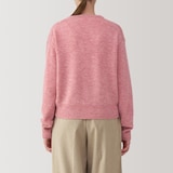 婦人　洗えるウールミドルゲージクルーネックセーター