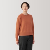 婦人　洗えるウールミドルゲージクルーネックセーター