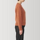 婦人　洗えるウールミドルゲージクルーネックセーター