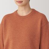 婦人　洗えるウールミドルゲージクルーネックセーター