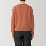 婦人　洗えるウールミドルゲージクルーネックセーター