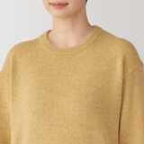 婦人　洗えるウールミドルゲージクルーネックセーター