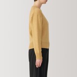 婦人　洗えるウールミドルゲージクルーネックセーター