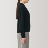 婦人　洗えるウールミドルゲージＶネックカーディガン