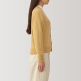 婦人　洗えるウールミドルゲージＶネックカーディガン