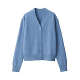 婦人　洗えるウールミドルゲージＶネックカーディガン