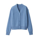 婦人　洗えるウールミドルゲージＶネックカーディガン