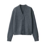 婦人　洗えるウールミドルゲージＶネックカーディガン