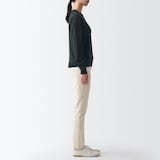 婦人　洗えるウールハイゲージクルーネックセーター