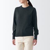 婦人　洗えるウールハイゲージクルーネックセーター